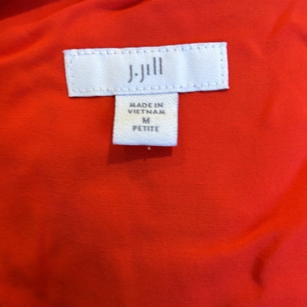 90s J JILL WRAP DRESS TANGERINE FLORAL TWEE DELICATE LIGHT COTTAGECORE SZ MP - Picture 12 of 13